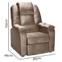 Poltrona Reclinável Do Papai Egito Marrom Castor - Speciale Home Marrom - 3