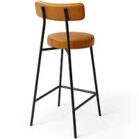 Kit 04 Banquetas Baixa Para Cozinha Sala De Jantar Bar Bancada Milão L02 Couríssimo Whisky - 2