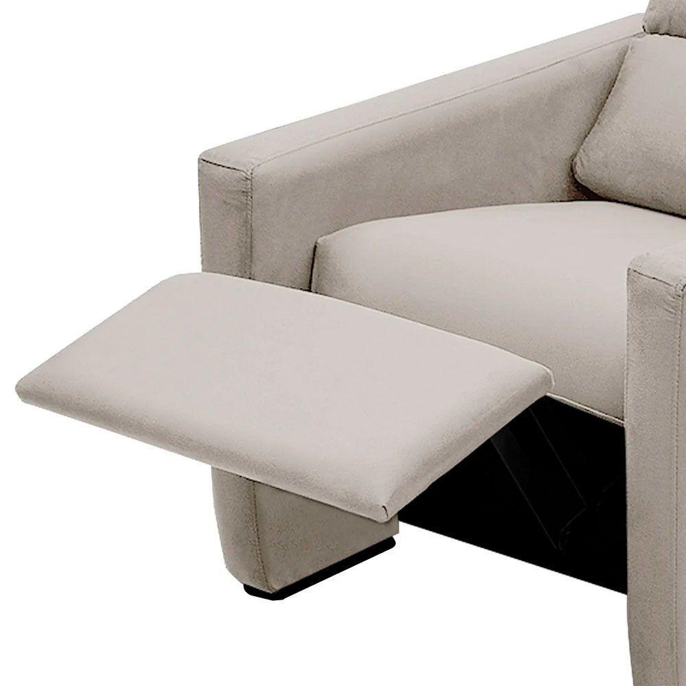 Poltrona Do Papai Reclinável Ravena Corano Bege - Speciale Home Bege - 4