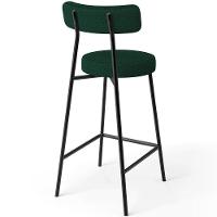 Kit 04 Banquetas Baixa Para Cozinha Sala De Jantar Bar Bancada Milão L02 Bouclê Verde - 2