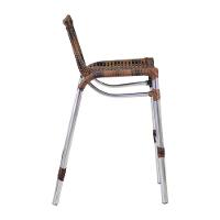 4 Banquetas Empilháveis Alumínio Alta Para Cozinha Edícula Balcão E Bar Argila - 5