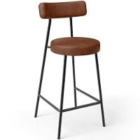 Kit 04 Banquetas Baixa Para Cozinha Sala De Jantar Bar Bancada Milão L02 Couríssimo Marrom - 7