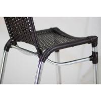 4 Banquetas Em Alumínio Fortaleza Alta Com Encosto Para Cozinha Edícula E Balcão Preto - 25