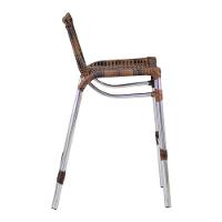 Kit 4 Banquetas Alumínio Alta Com Encosto Para Bar Balcão Edícula Cozinha Argila - 5