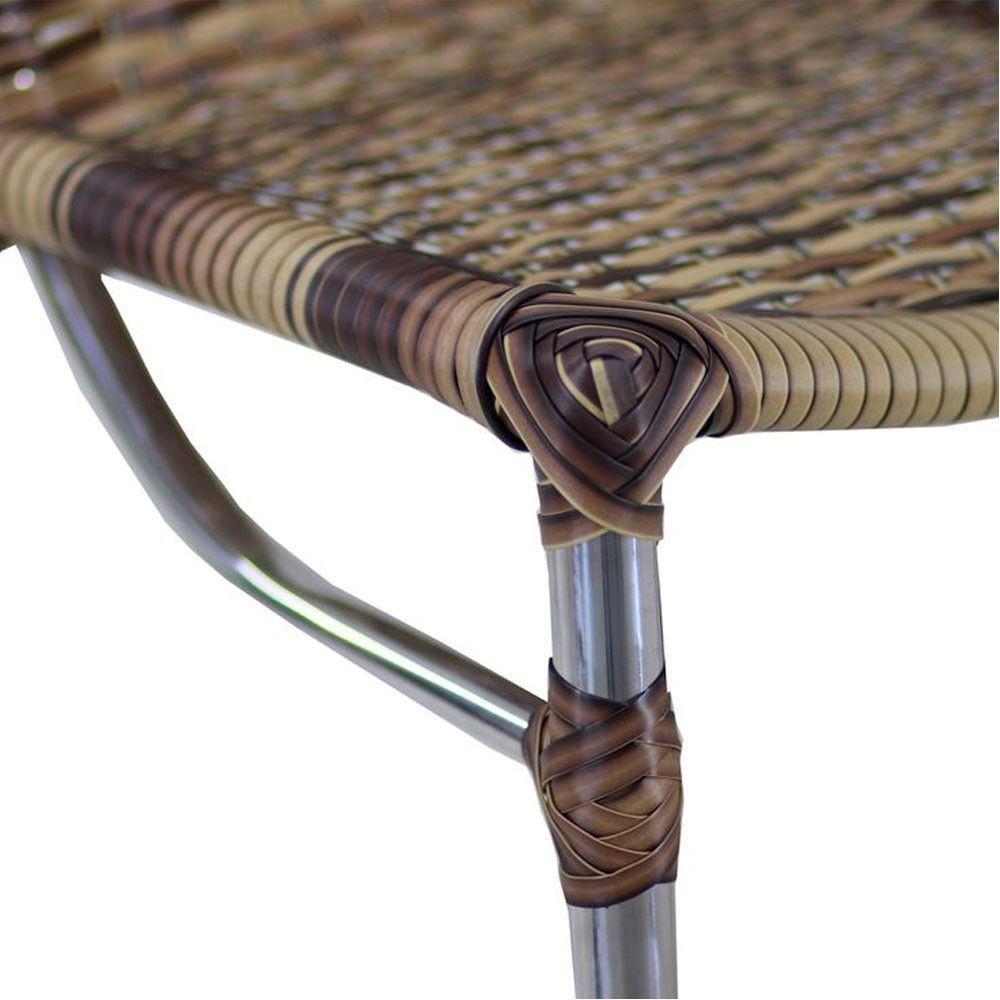 4 Banquetas Em Alumínio Fortaleza Alta Com Encosto Para Cozinha Edícula E Balcão Capuccino - 6