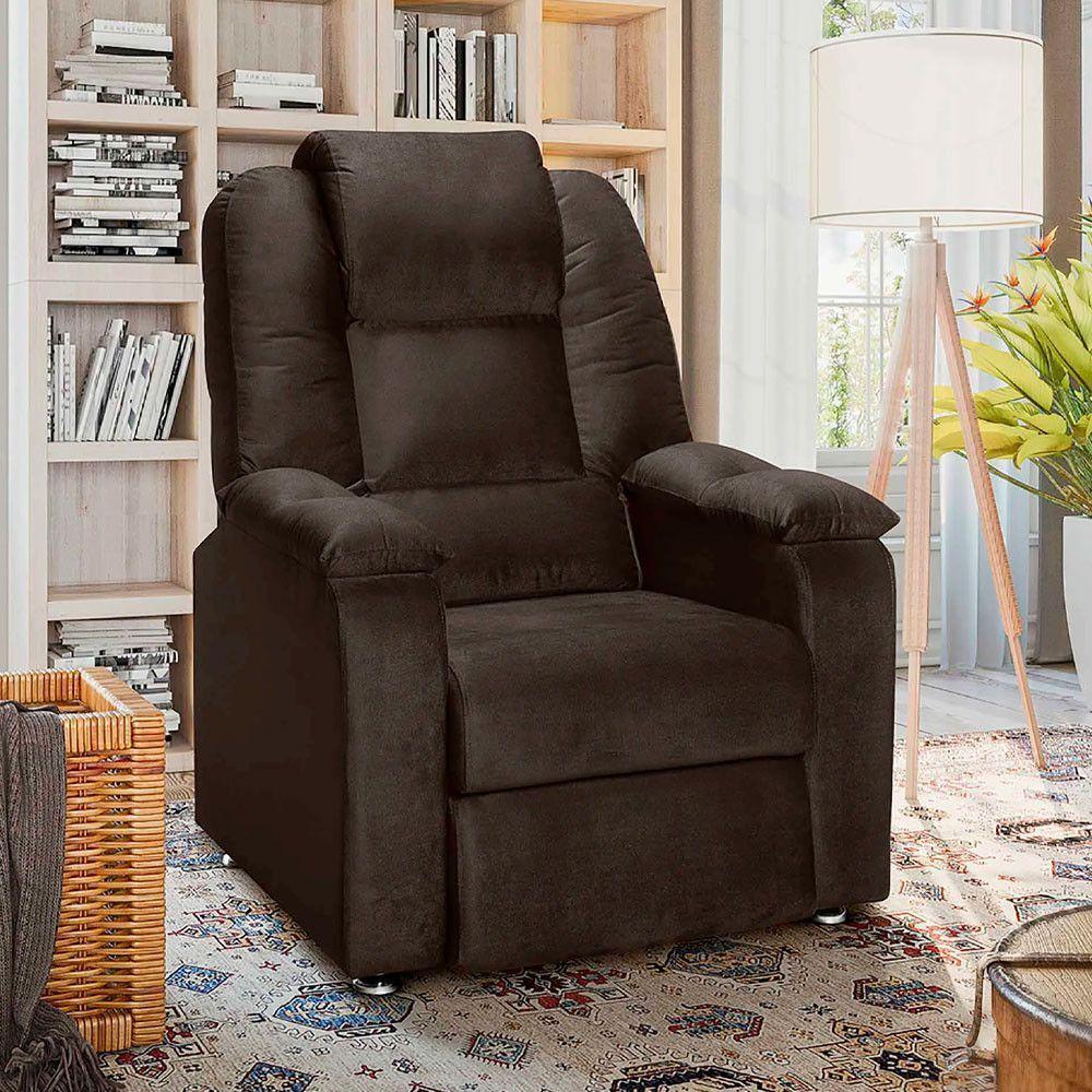 Poltrona Reclinável Do Papai Egito Marrom Chocolate - Speciale Home Marrom - 6