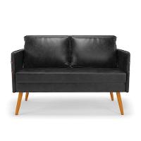 Kit 01 Namoradeira 02 Lugares E 01 Poltrona Mari Corano Base De Madeira Ma30 - D'Rossi Preto - 7