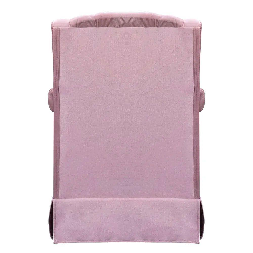 Poltrona Cadeira De Amamentação Balanço + Puff Ternura Material Sintético Rosa - Speciale Home Rosa - 5