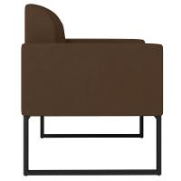Kit 2 Poltronas Decorativas Suede Marrom/Preto