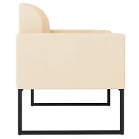 Kit 2 Poltronas Decorativas Suede Bege/Preto - 2