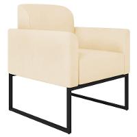 Kit 2 Poltronas Decorativas Suede Bege/Preto - 3