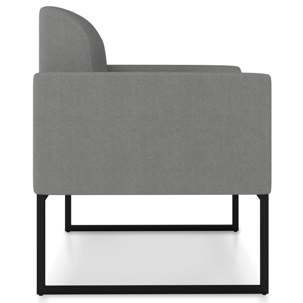 Kit 2 Poltronas Decorativas Linho Grafite/Preto - 2