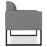 Kit 2 Poltronas Decorativas Linho Grafite/Preto - 2