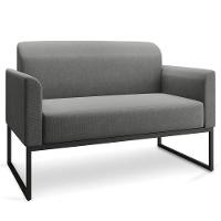 Conjunto Namoradeira E Poltrona Linho Grafite/Preto - 7