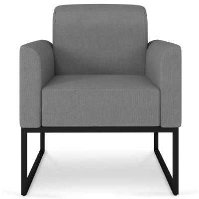 Poltrona Linho Grafite/Preto