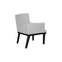 Kit 02 Poltronas Vitoria Base Madeira Suede Branco - 3