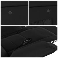Poltrona Do Papai Reclinável Sala De Cinema Madrid Glider Manual Giratória Massagem Usb Pu Preto G23 - 3