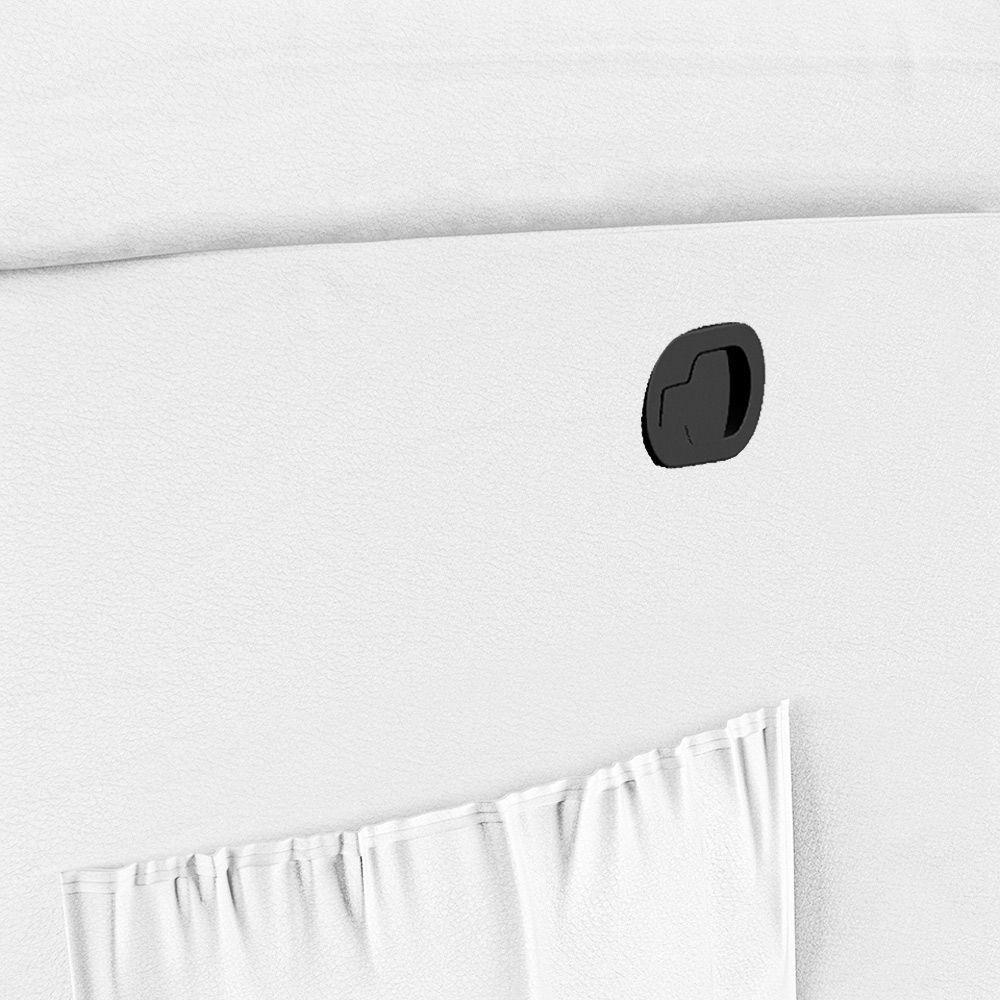 Poltrona Do Papai Reclinável Sala De Cinema Madrid Manual Pu Branco G23 - 3