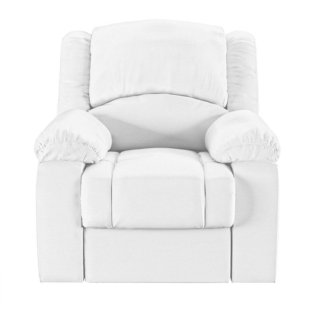 Poltrona Do Papai Reclinável Sala De Cinema Madrid Manual Pu Branco G23 - 8