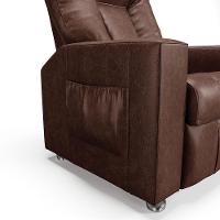 Poltrona Do Papai Reclinável Sala De Cinema Pequim Manual Pu Marrom G23 - Gran Belo - 3