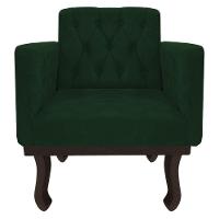 Kit Diva Recamier Diana 185Cm Lado Esquerdo E 02 Poltronas Classic Suede Verde - 10