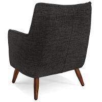 Kit 02 Poltronas Fixa Pés De Madeira Linho Chumbo D-465 - 2