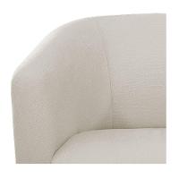 Kit 02 Poltronas Base Giratória De Metal Nozes E Linho Bege - 2