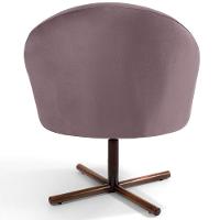 Kit 02 Poltronas Rafa D02 Veludo Rosê C-305 - 5