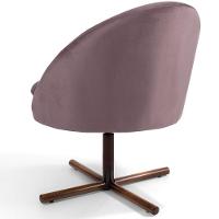 Kit 02 Poltronas Rafa D02 Veludo Rosê C-305 - 7