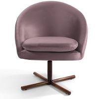 Kit 02 Poltronas Rafa D02 Veludo Rosê C-305 - 11