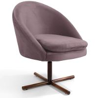 Kit 02 Poltronas Rafa D02 Veludo Rosê C-305 - 13