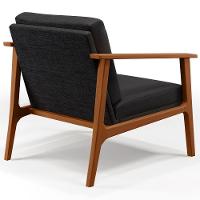 Kit 02 Poltronas Para Sala De Estar Petra B04 Linho Chumbo