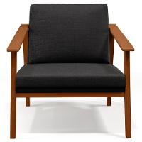 Kit 02 Poltronas Para Sala De Estar Petra B04 Linho Chumbo - 6