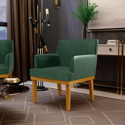 Kit 2 Poltronas Beatriz W01 Decorativas Verde Lyam Decor