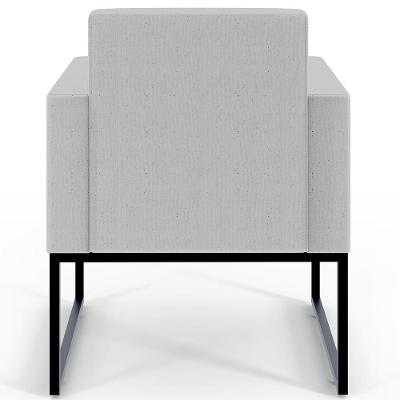 Kit 03 Poltronas Decorativas Helô L02 Linho Cinza Lyam Decor