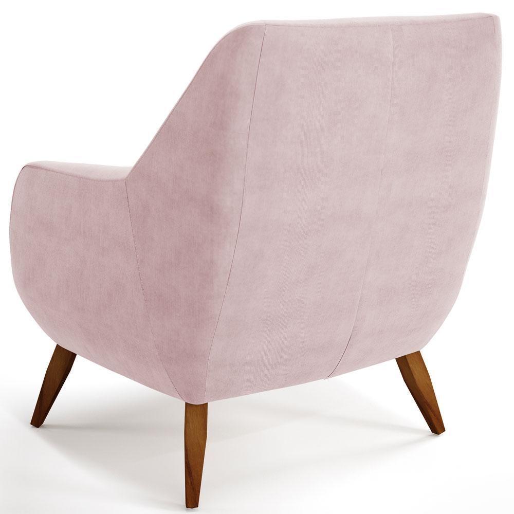 Kit 02 Poltronas Paloma D02 Veludo Rosê C-305 - 2