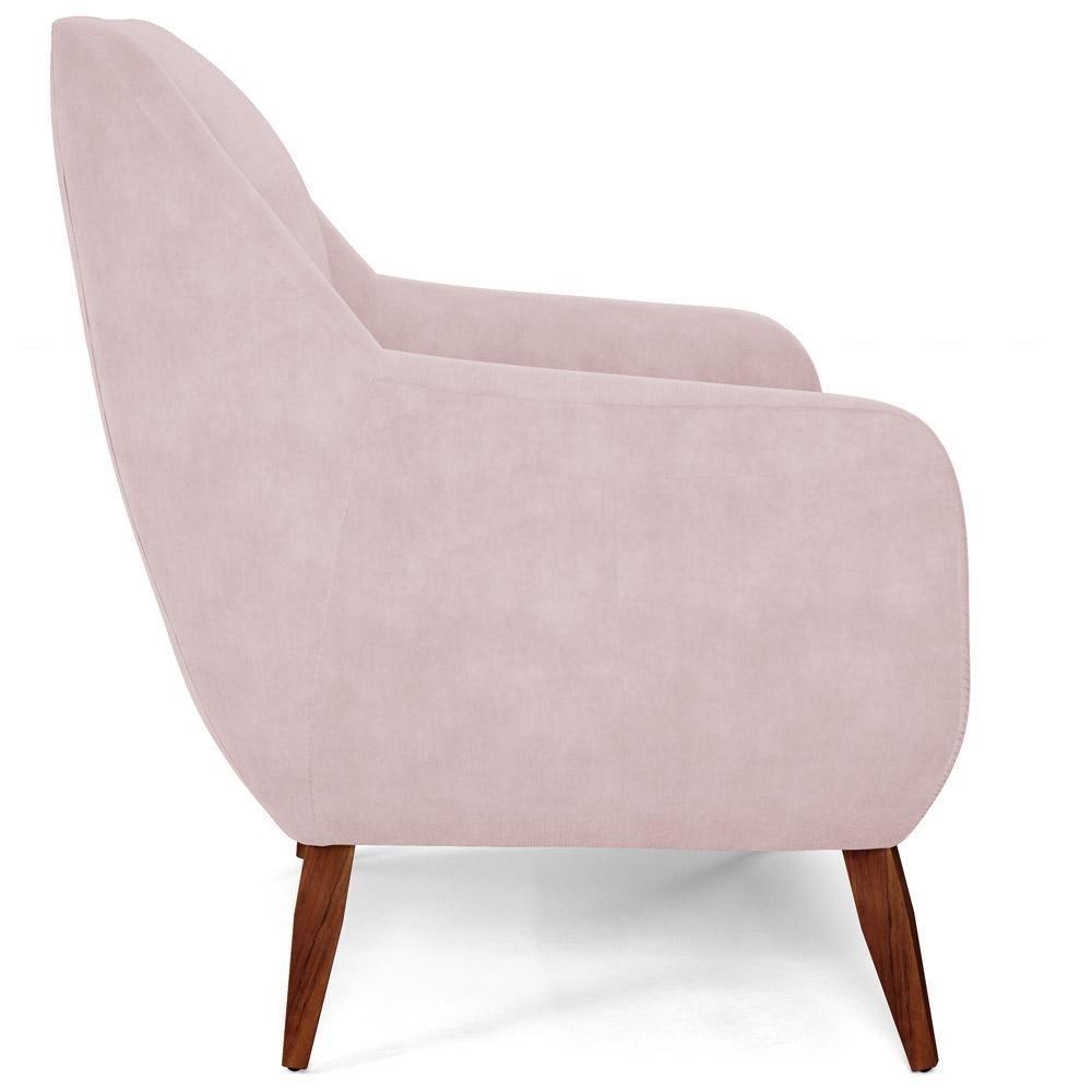 Kit 02 Poltronas Paloma D02 Veludo Rosê C-305 - 3