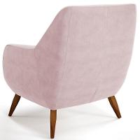 Kit 02 Poltronas Paloma D02 Veludo Rosê C-305 - 2