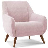 Kit 02 Poltronas Paloma D02 Veludo Rosê C-305 - 7