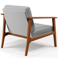 Kit 02 Poltronas Para Sala De Estar Petra B04 Linho Cinza - 10