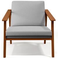 Kit 02 Poltronas Para Sala De Estar Petra B04 Linho Cinza - 14