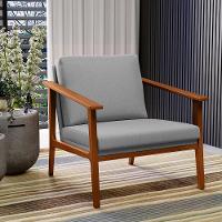 Kit 02 Poltronas Para Sala De Estar Petra B04 Linho Cinza - 18