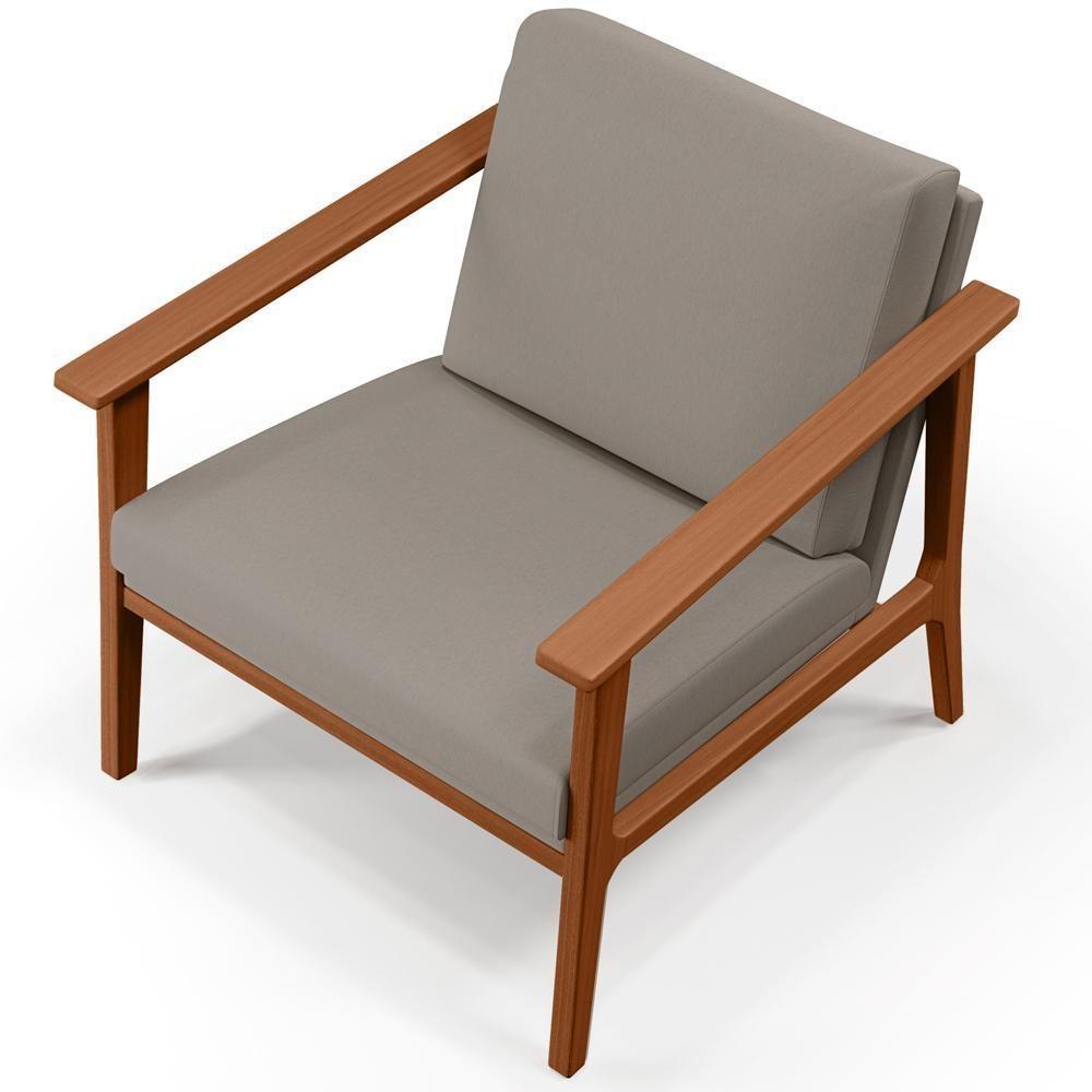 Kit 02 Poltronas Para Sala De Estar Petra B04 Linho Bege - 3