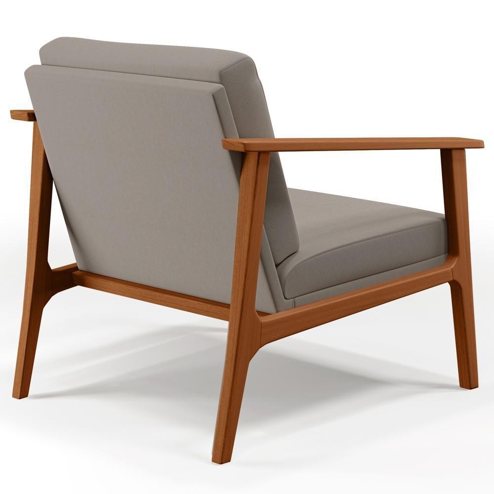 Kit 02 Poltronas Para Sala De Estar Petra B04 Linho Bege - 4