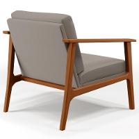 Kit 02 Poltronas Para Sala De Estar Petra B04 Linho Bege