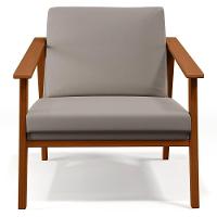 Kit 02 Poltronas Para Sala De Estar Petra B04 Linho Bege - 6