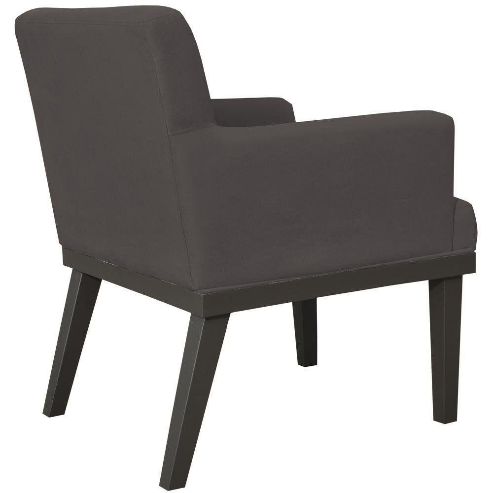 Kit 02 Poltronas Beatriz W01 Suede Marrom - 3