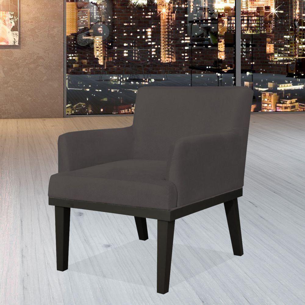 Kit 02 Poltronas Beatriz W01 Suede Marrom - 6