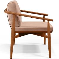 Poltrona Com Cintas De Corano Linho Rosê - 5