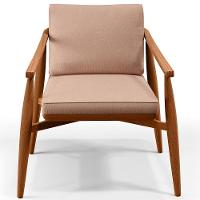 Poltrona Com Cintas De Corano Linho Rosê - 7